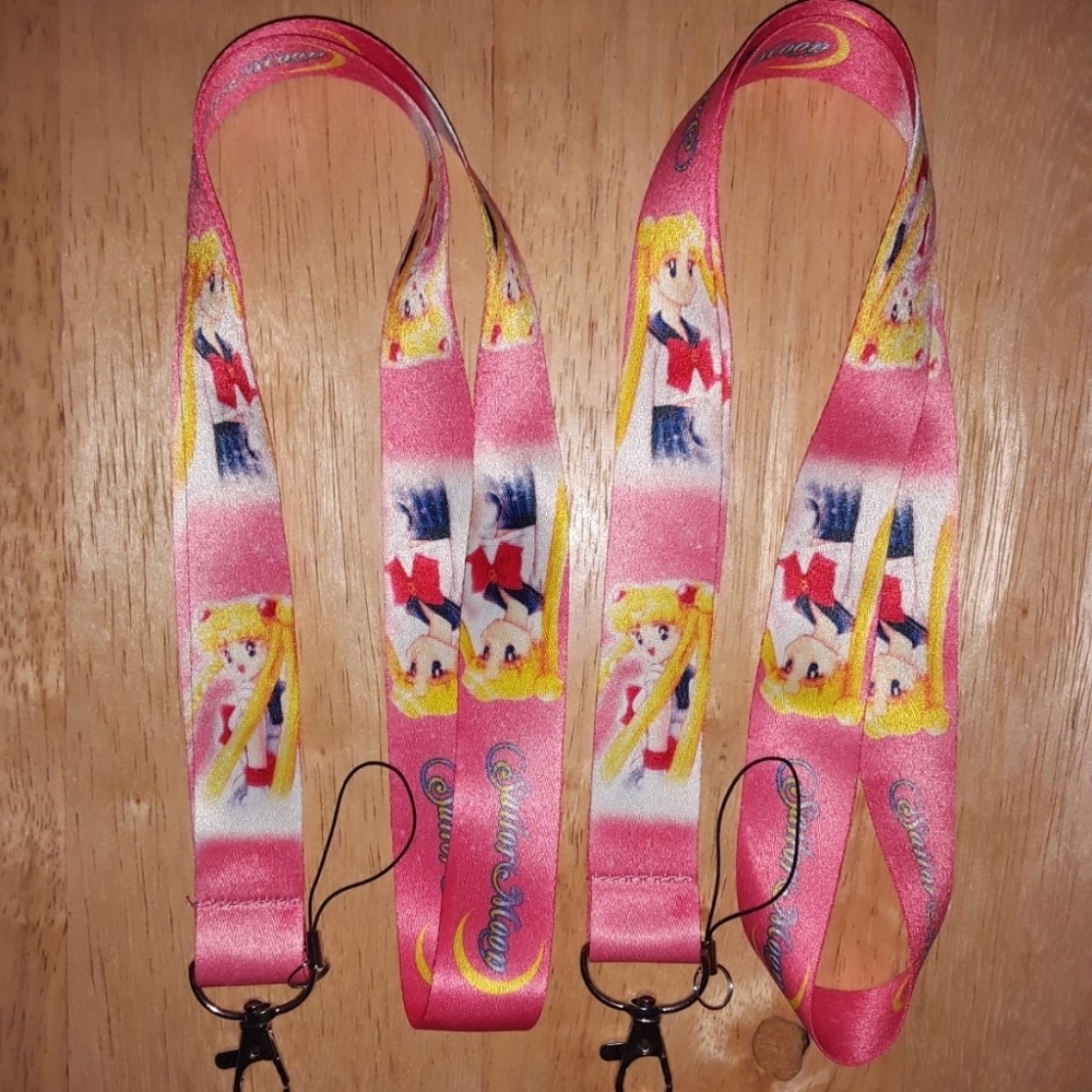 2 Japan Anime Sailor Moon Pink Lanyards